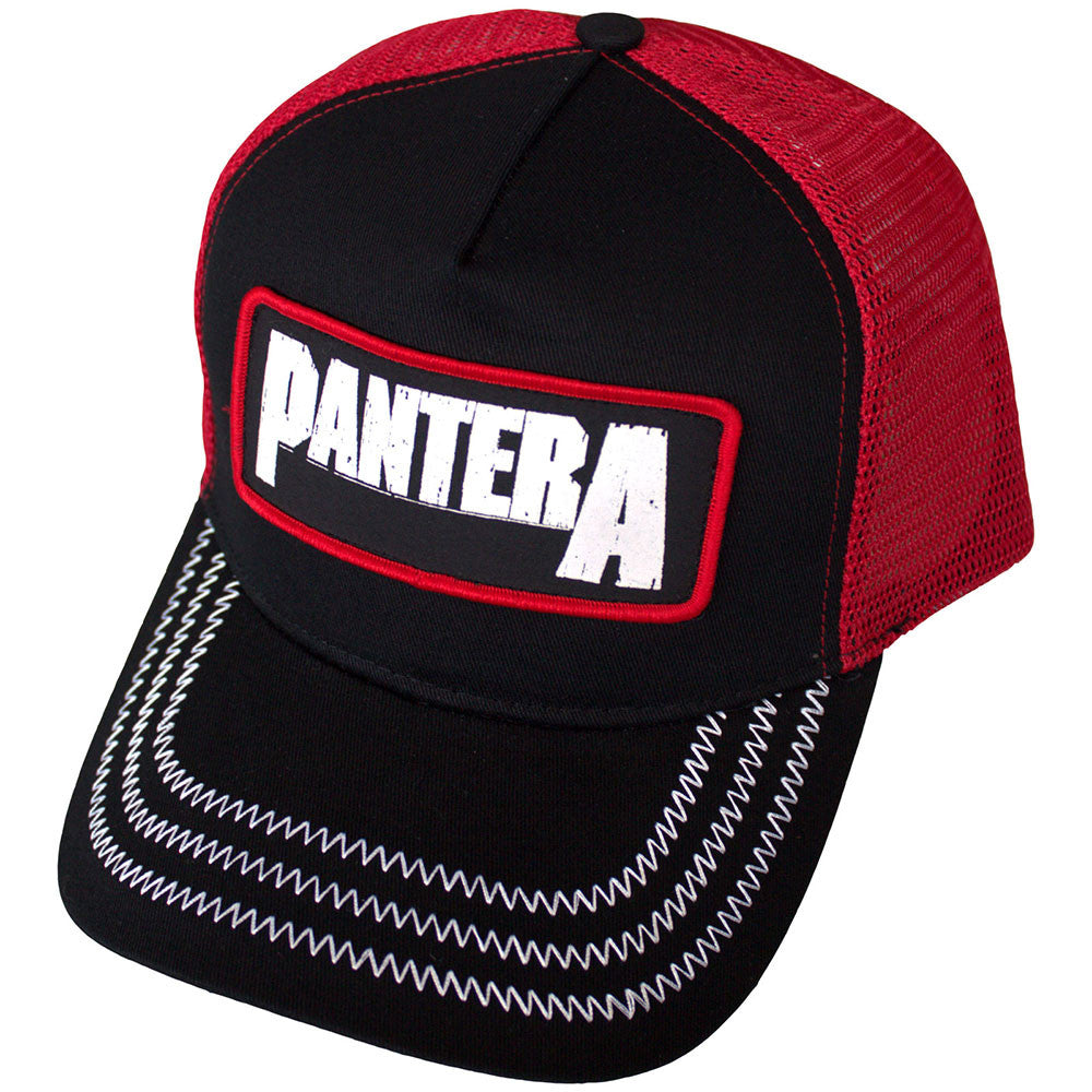 Pantera B&W Patch Mesh Back Cap - Black/Red