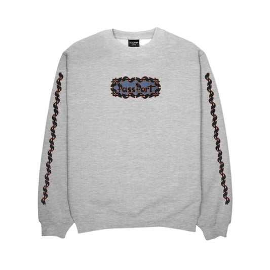 Pass~Port Pattoned Sweater - Ash Grey