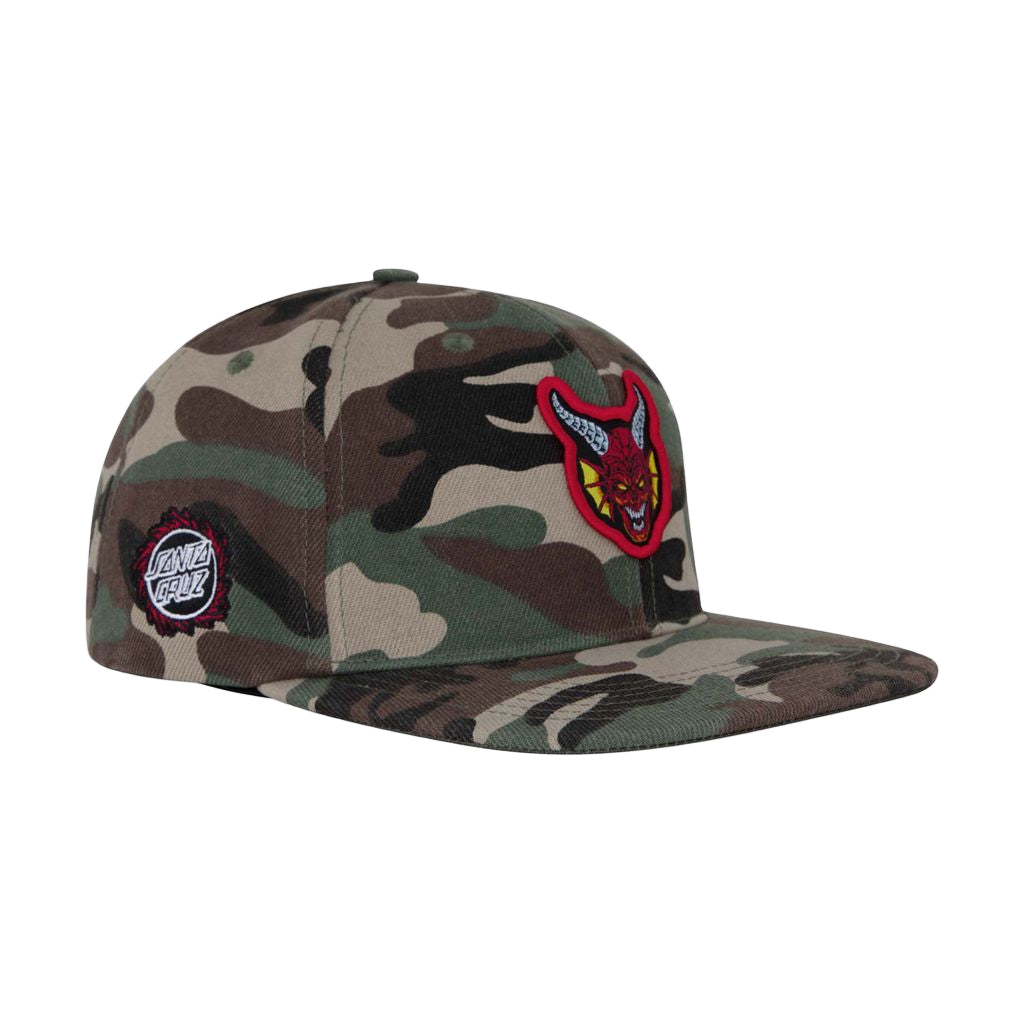 Santa Cruz Snapback Stranger Things Hellfire Club Cap - Camo