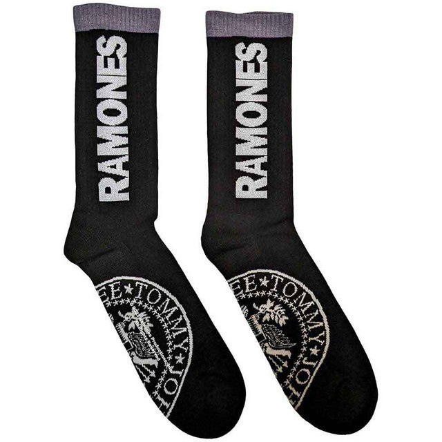 Ramones Terry Presidential Seal Socks - Black