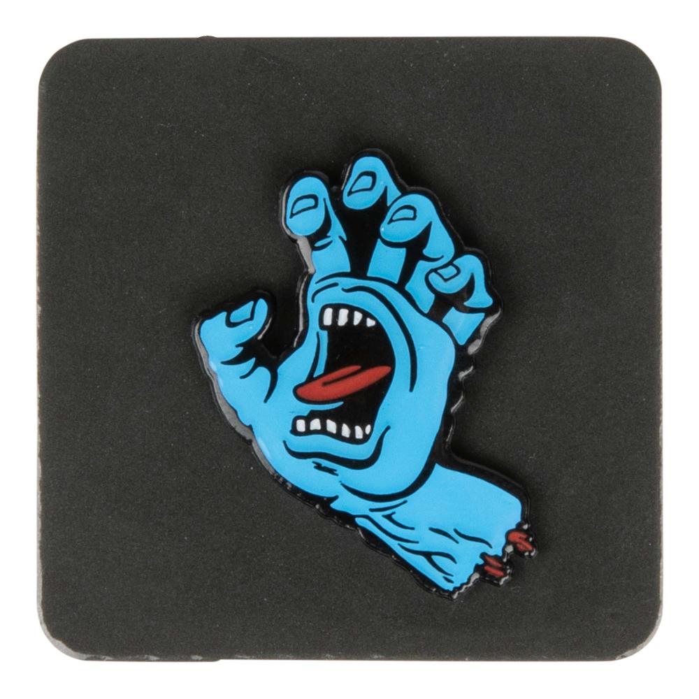 Santa Cruz Screaming Hand Pin Badge - Blue