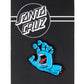 Santa Cruz Screaming Hand Pin Badge - Blue