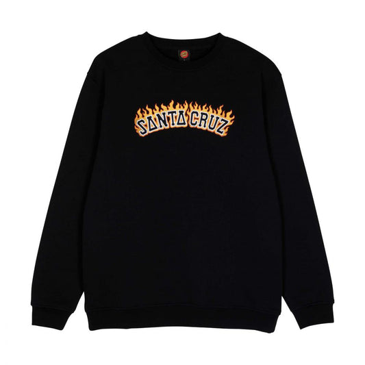 Santa Cruz Burnt Collegiate Crewneck - Black