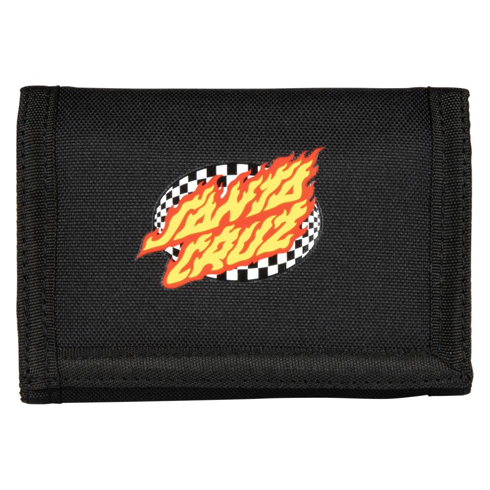 Santa Cruz Oval Check Flame Black Wallet