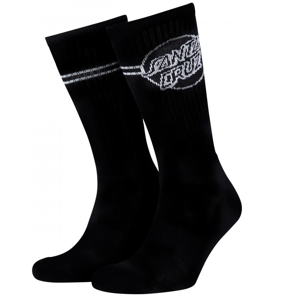 Santa Cruz Opus Dot Stripe Socks- Black