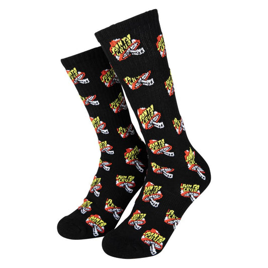 Santa Cruz Toadstool Dot Socks Black