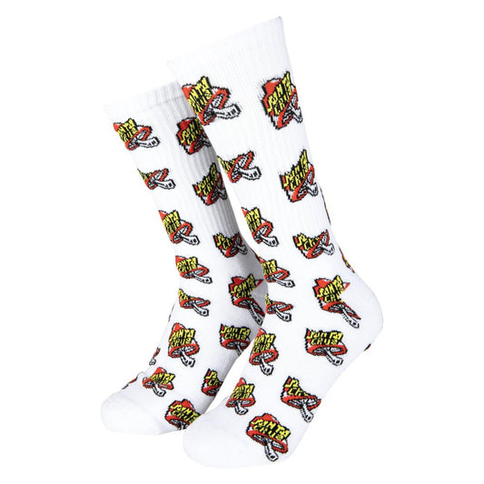 Santa Cruz Toadstool Dot Socks White