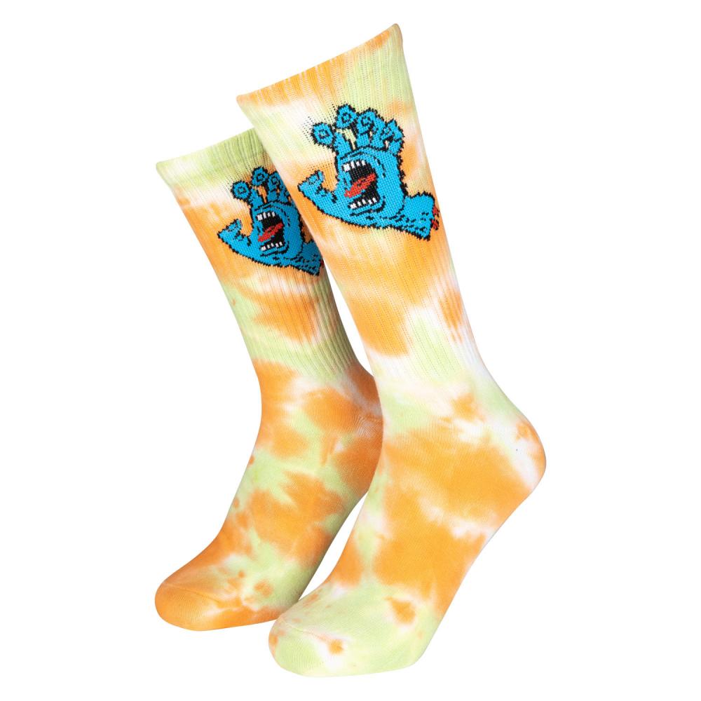 Santa Cruz Screaming Hand Tie Dye Washed Apricot Tie Dye Socks