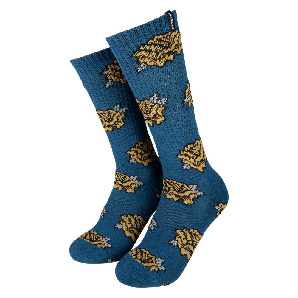 Santa Cruz Dressen Rose Crew Socks - Dark Teal