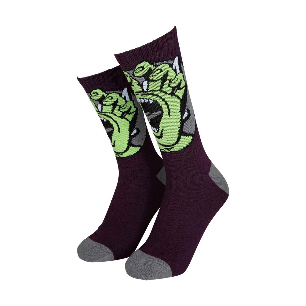 Santa Cruz Hand Dot Socks - Dark Cherry