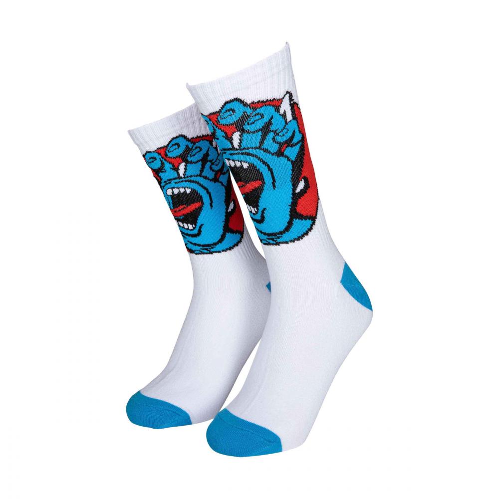 Santa Cruz Hand Dot Socks - White
