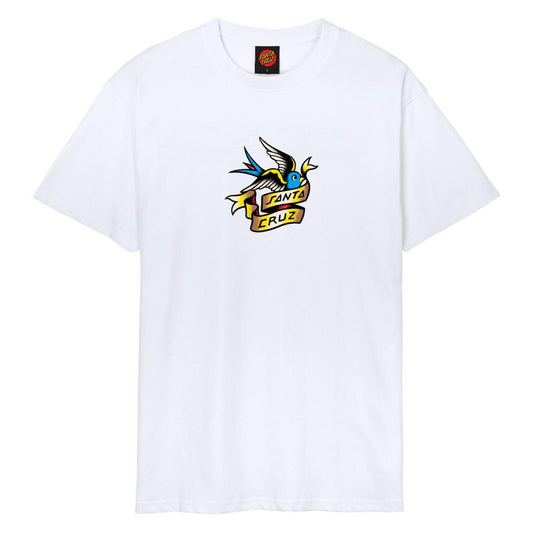 Santa Cruz T-Shirt Sommer Sparrow Front - White