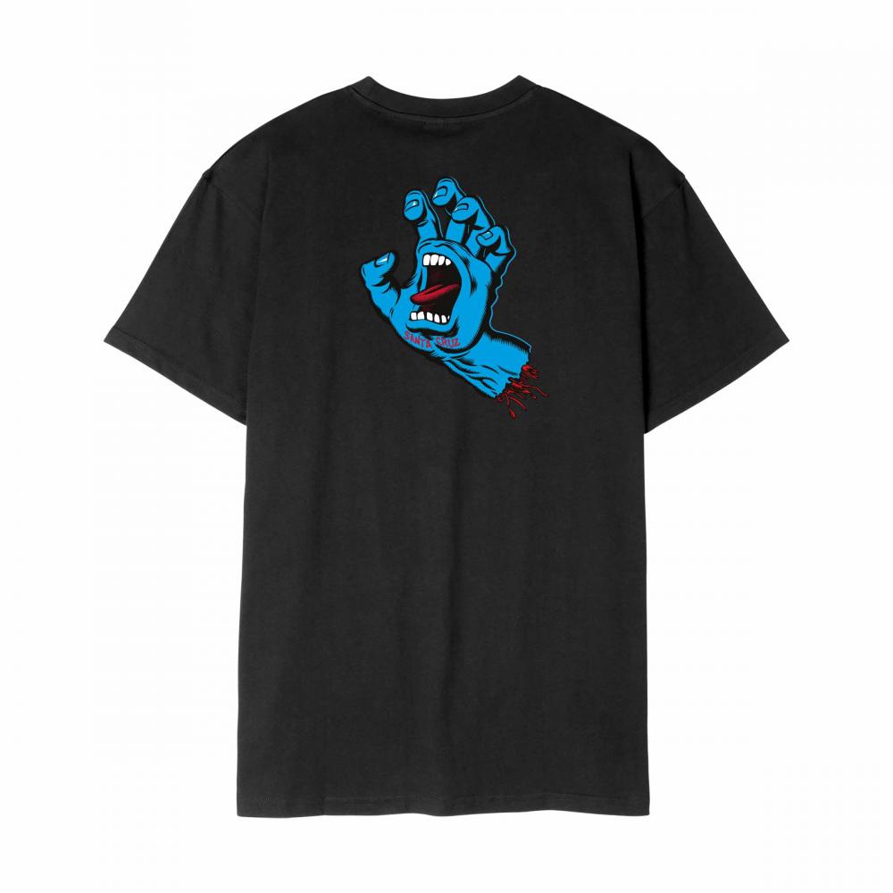 Santa Cruz Screaming Hand Chest T-Shirt - Black
