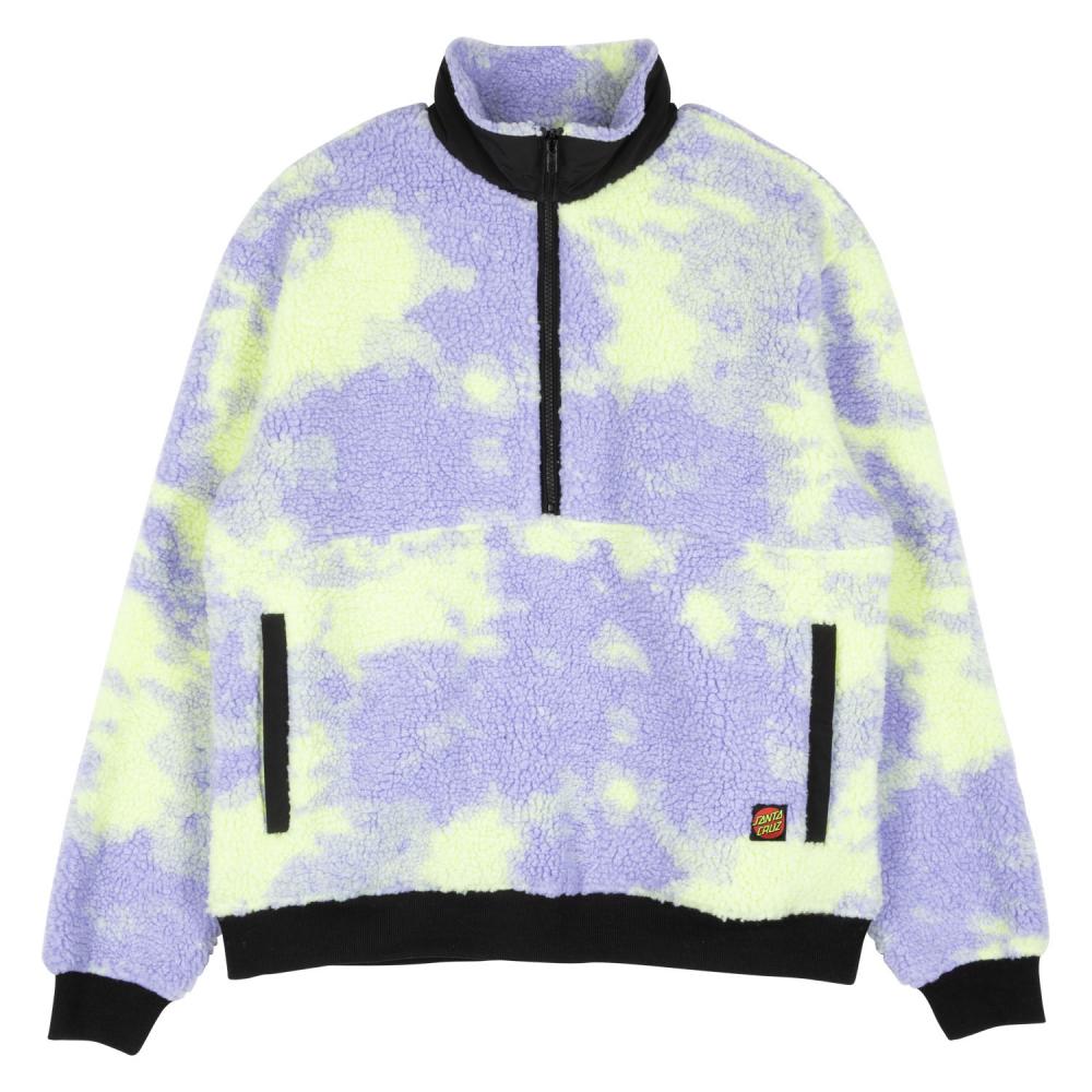 Santa Cruz Women's Astra Sherpa Fleece Jacket - Purple Yellow Tie Dye