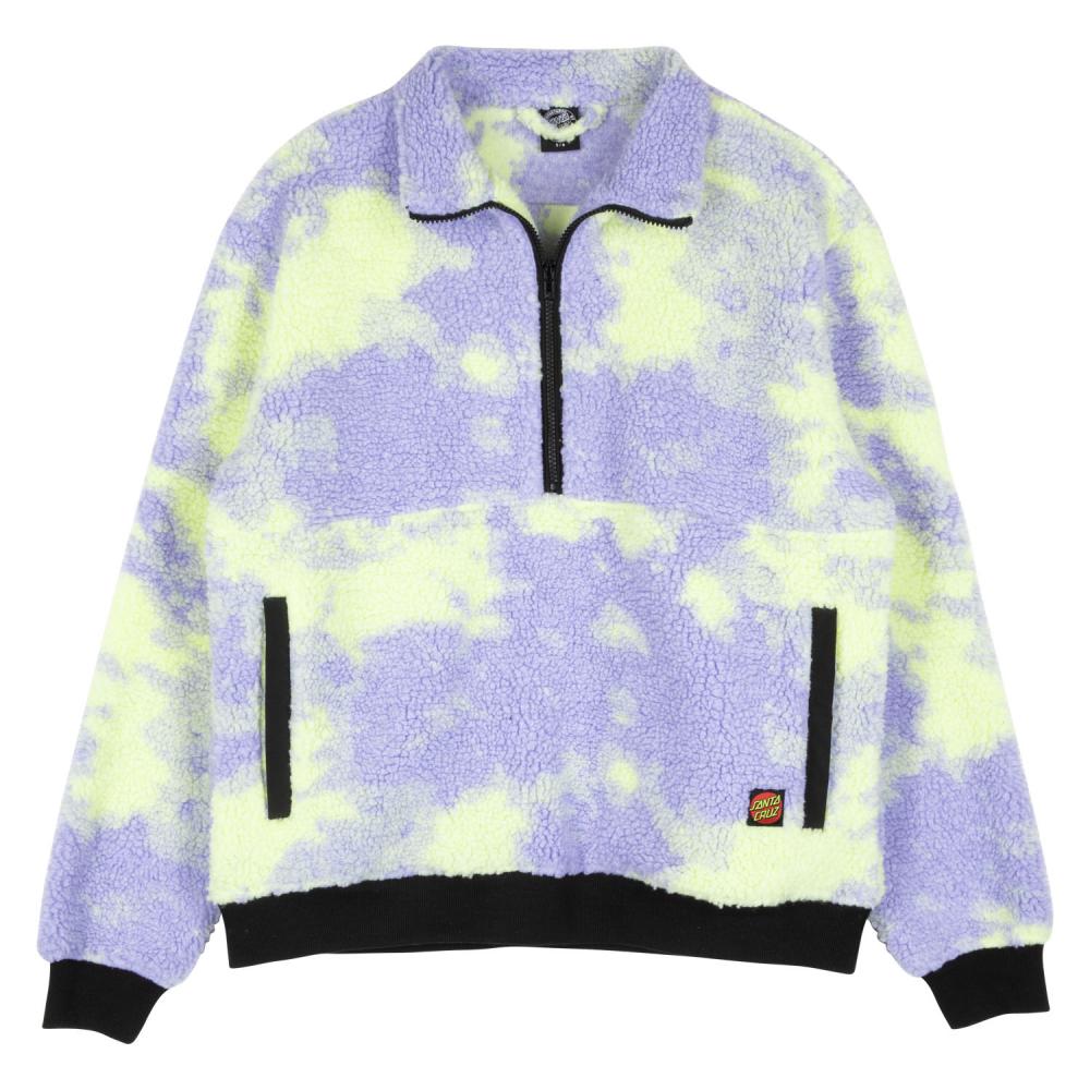 Santa Cruz Women's Astra Sherpa Fleece Jacket - Purple Yellow Tie Dye