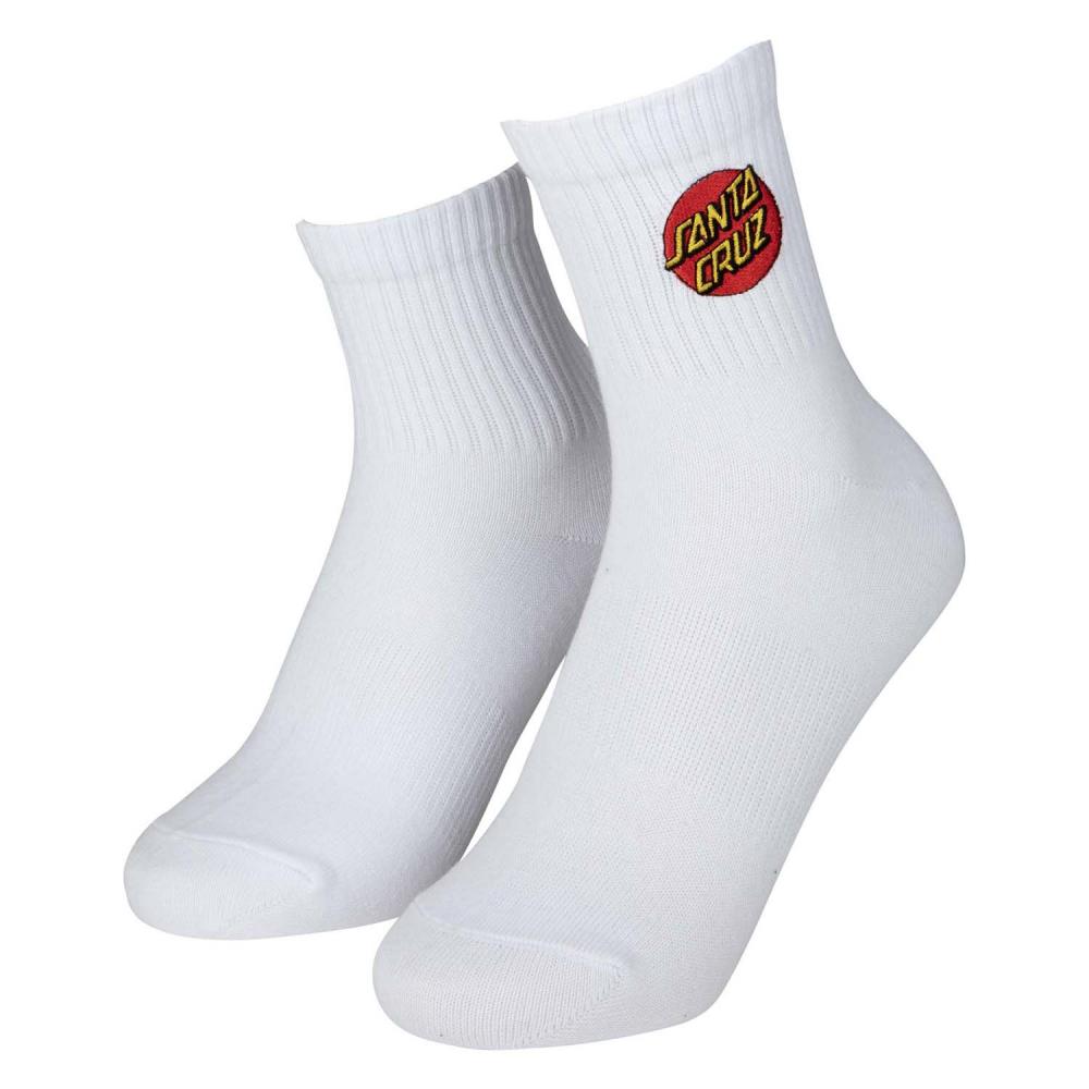 Santa Cruz Womens Classic Dot Emb Socks 2 Pack - White Black