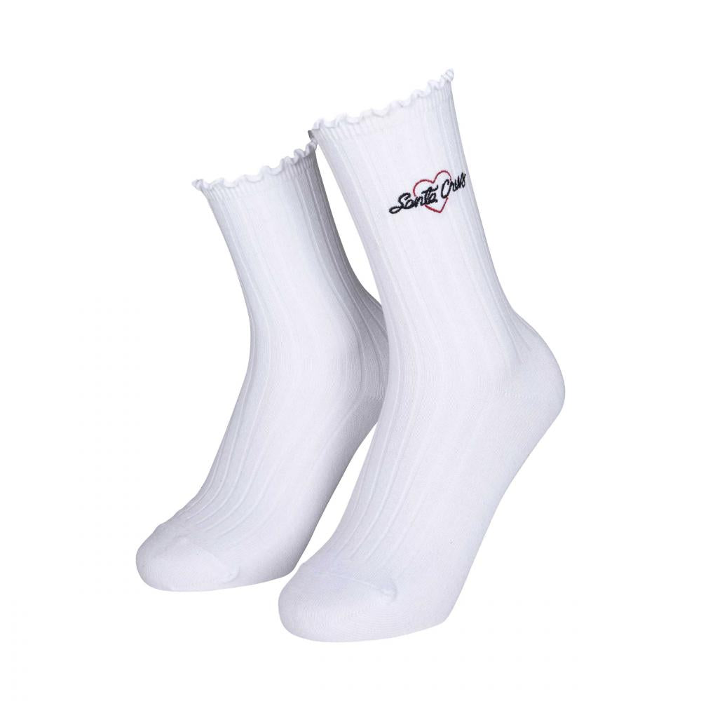Santa Cruz Womens Love Script Socks 2 Pack - Black White