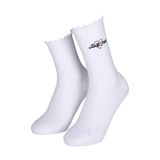 Santa Cruz Womens Love Script Socks 2 Pack - Black White