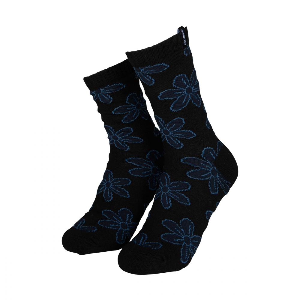 Santa Cruz Womens Flourish Daisy Socks 2 Pack - Mist Black