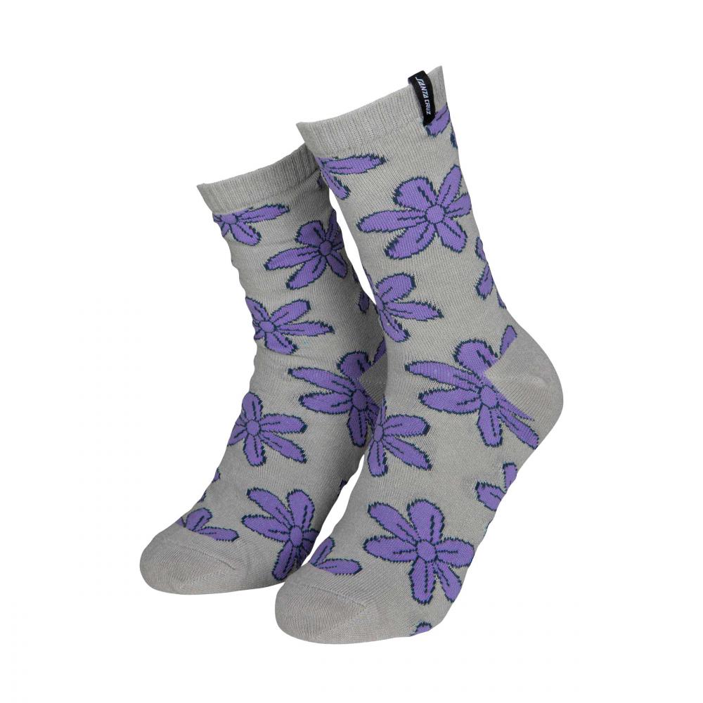 Santa Cruz Womens Flourish Daisy Socks 2 Pack - Mist Black