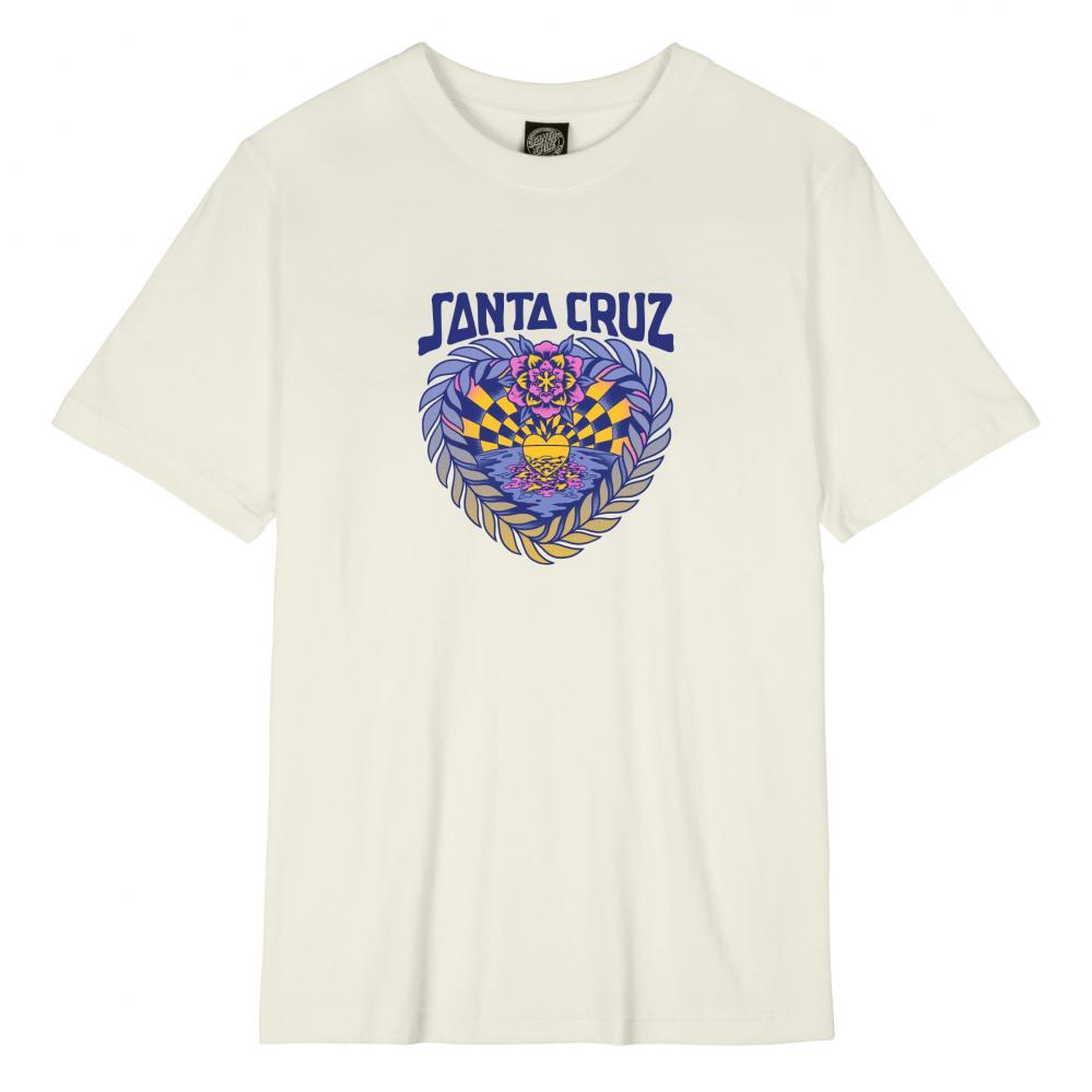 Santa Cruz Women's Heart Set Front T Shirt - Off White