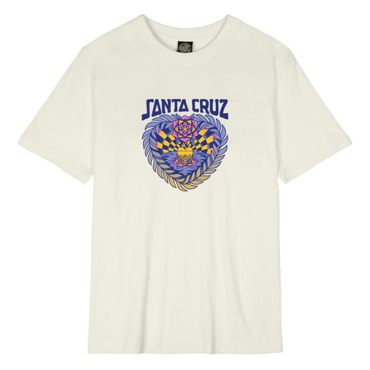 Santa Cruz Women's Heart Set Front T Shirt - Off White