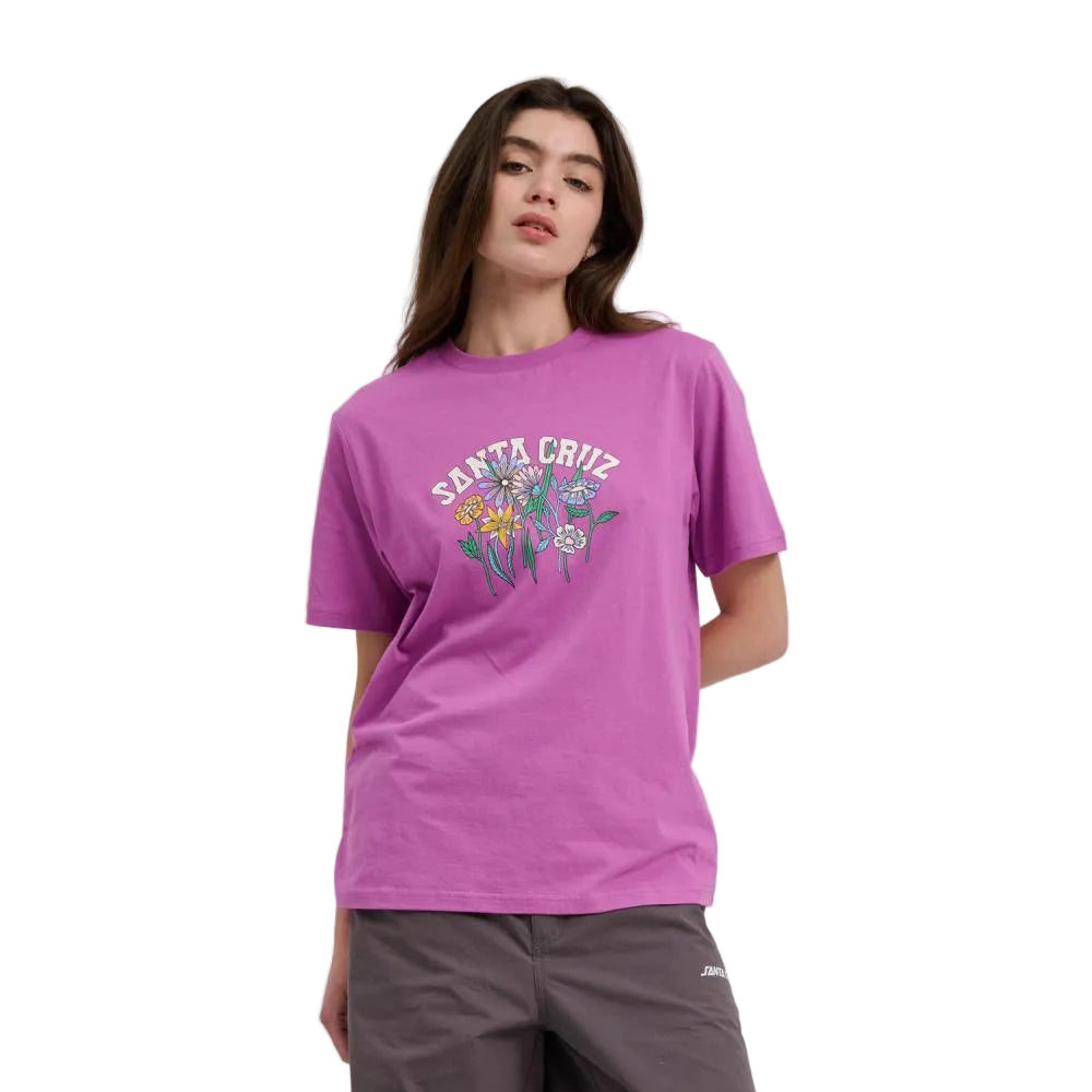 Santa Cruz Womens Field Strip T-Shirt - Hyper Violet