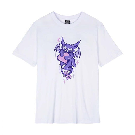 Santa Cruz Womens Night Critter Front T-Shirt - White