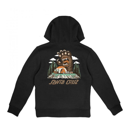 Santa Cruz Youth Screaming Grizzly Hoodie - Black