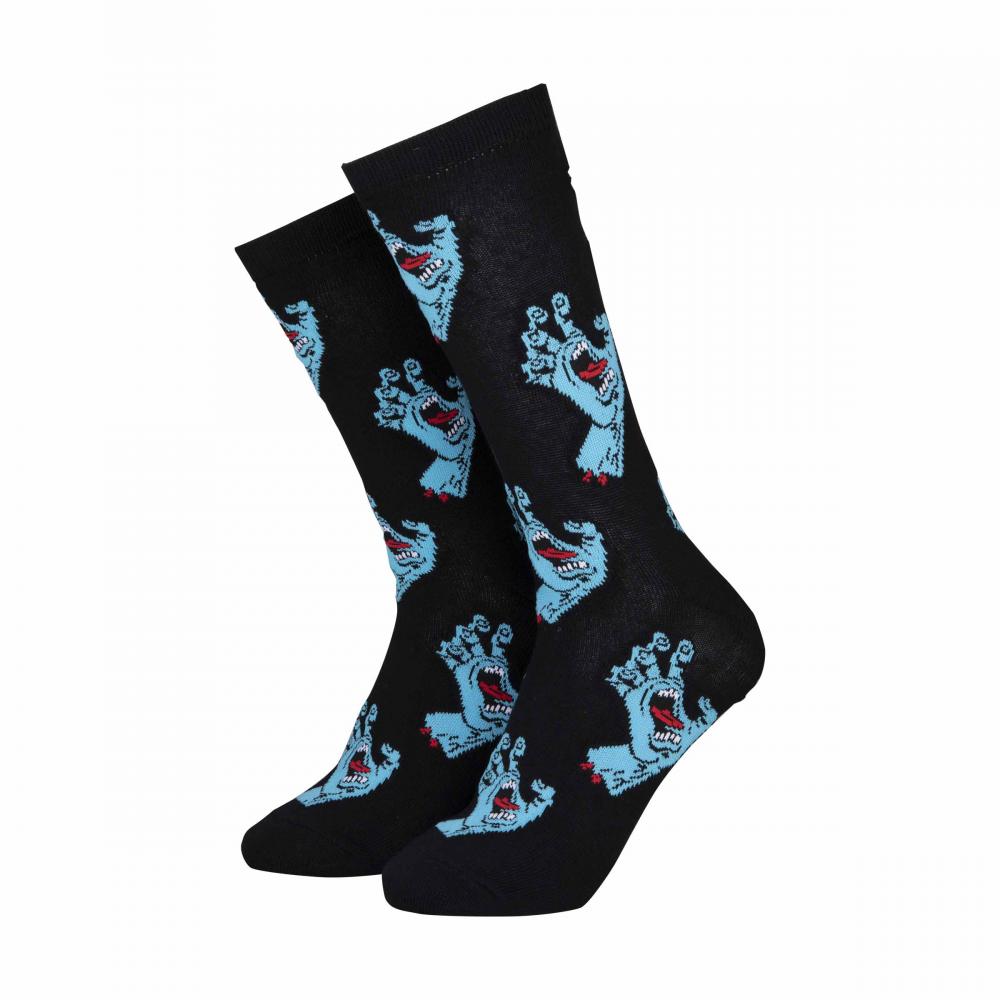 Santa Cruz Youth Multi Hand Socks 2 Pack - White Black