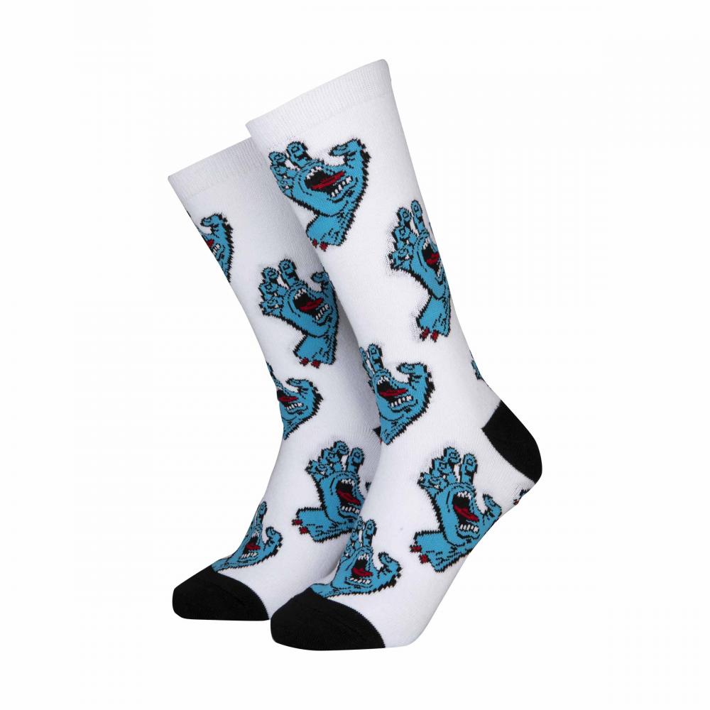 Santa Cruz Youth Multi Hand Socks 2 Pack - White Black