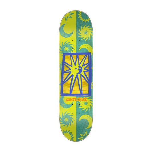 Santa Cruz Team Sun Stamp FeelBase Green Yellow Deck - 7.75"