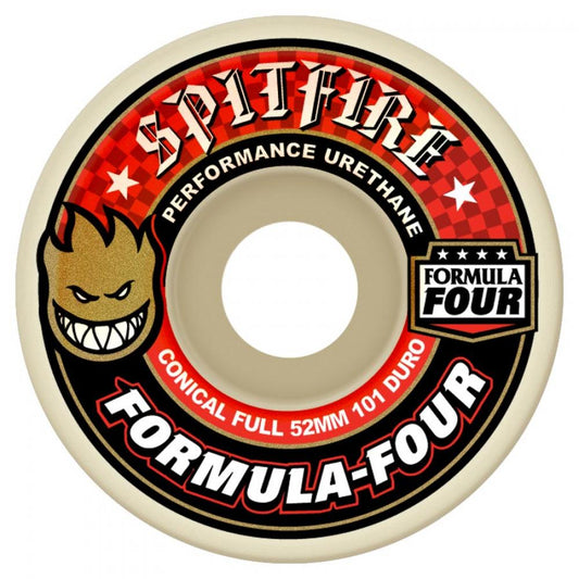 Spitfire Formula Four Wheels Conical Full 101DU Red - 54 MM