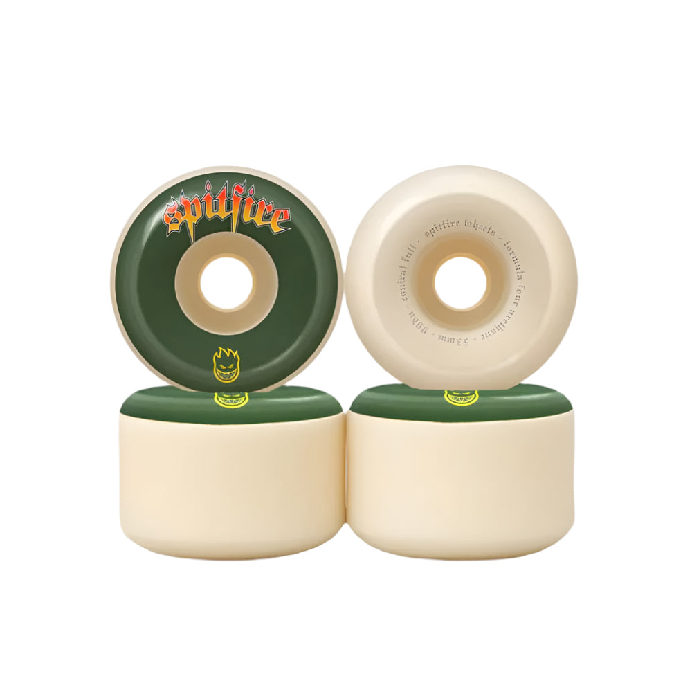 Spitfire Formula Four 99 Venom Script Conical Full	Natural Wheels - 53 MM