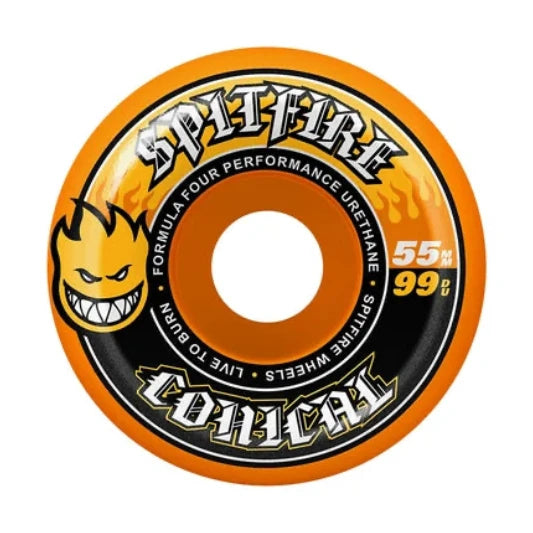 Spitfire Team F4 99Du Concial Orange Wheels - 55mm