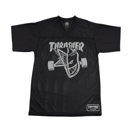 Thrasher x Spitfire Thrash & Burn Football Jersey Tee - Black