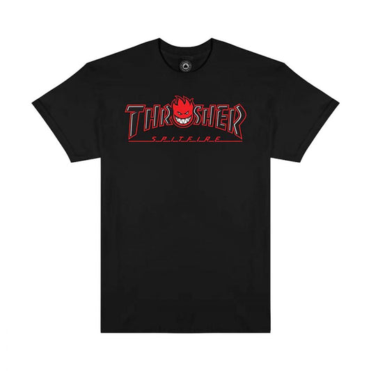 Thrasher x Spitfire Big Head Outline Tee - Black