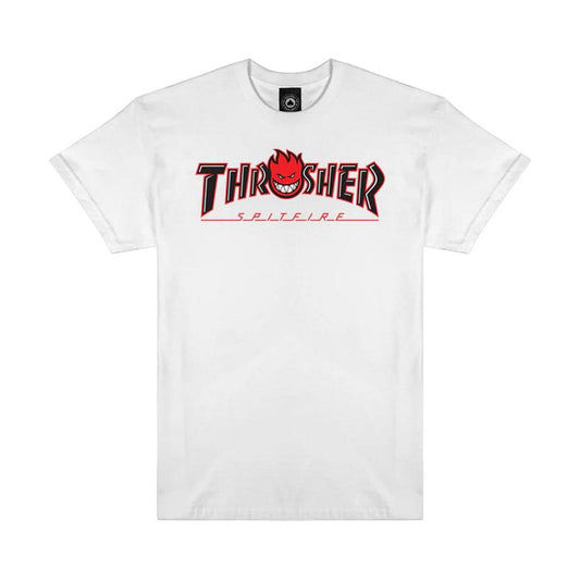 Thrasher x Spitfire Big Head Outline Tee - White
