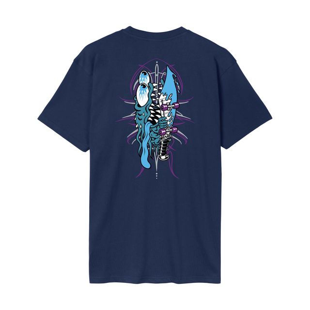 Santa Cruz Meek Pinstripe Slasher T-Shirt - Midnight Blue