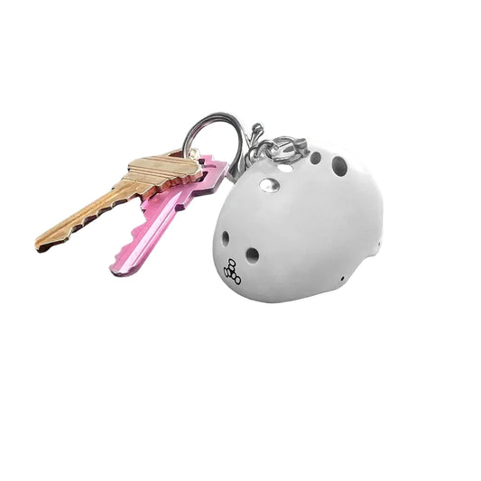 Triple Eight Key Chain Helmet White