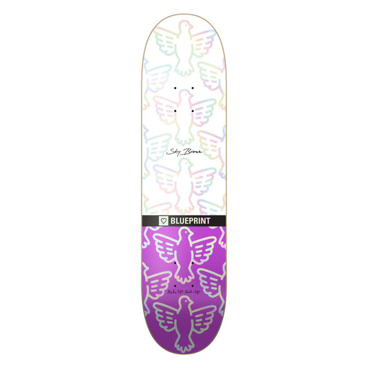 Blueprint x SkyBrown x MLSL Collab Bird White Holographic Deck - 8"