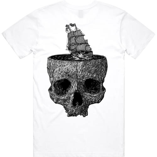 Heathen Stormy Seas T Shirt - White