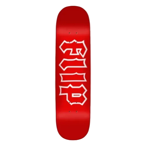 Flip Team Cancelled Dipped Red out Deck - 8"