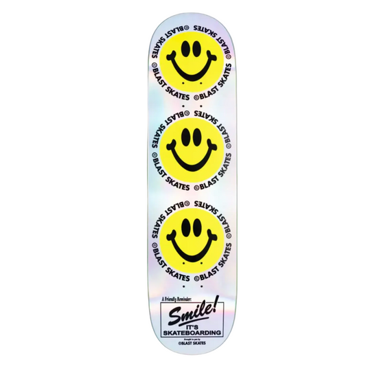 Blast Skates Holographic Smile Deck - 8.25"