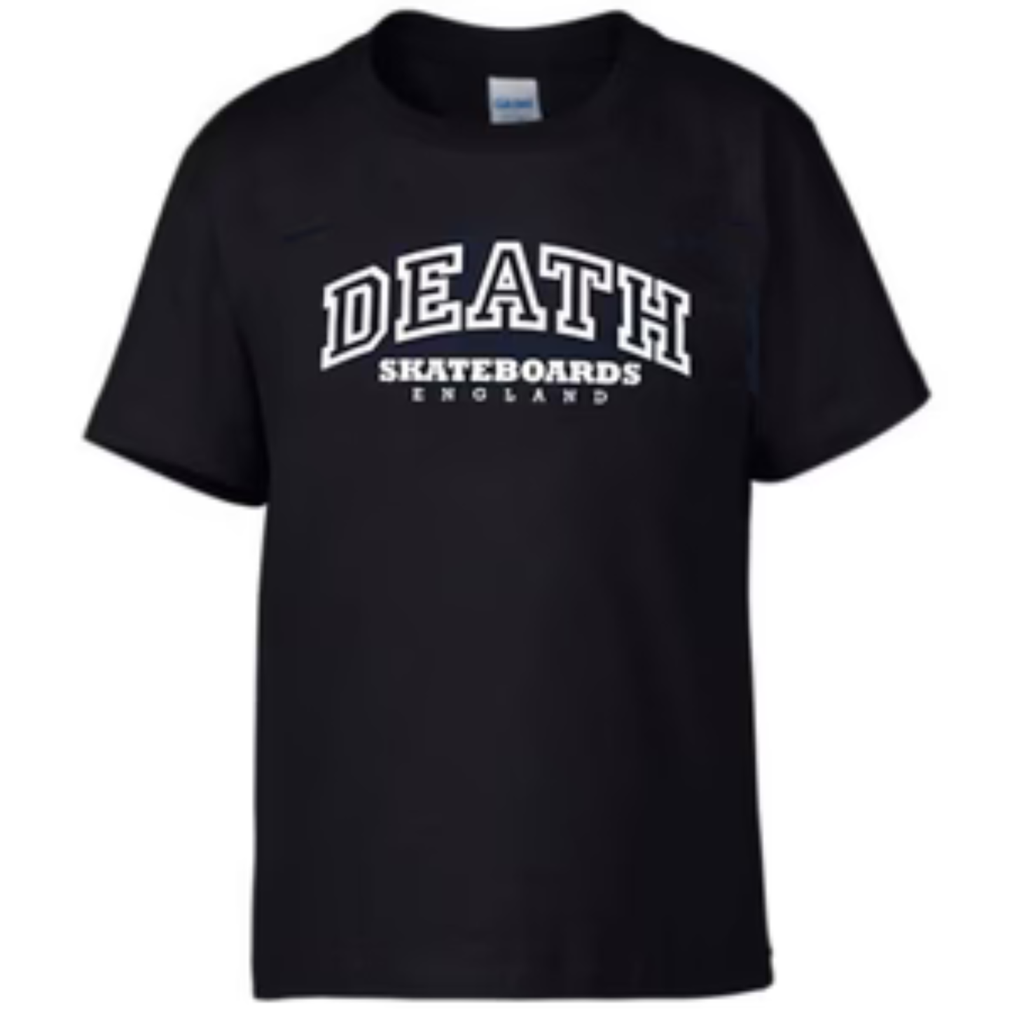 Death College Black With White Print - Tee