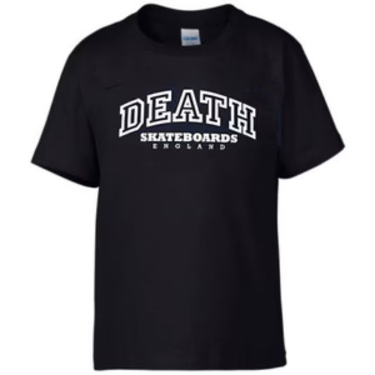 Death College Black With White Print - Tee