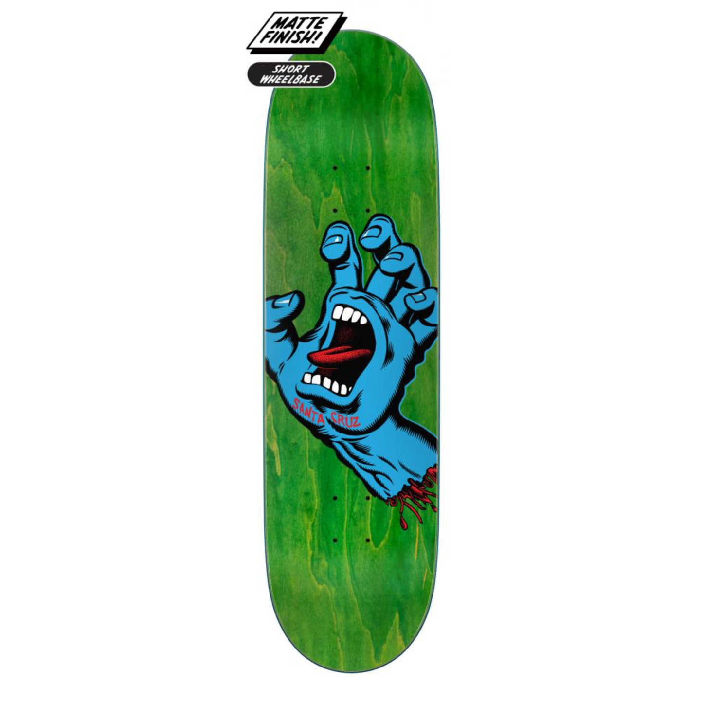 Santa Cruz Screaming Hand Green Deck - 8.8"