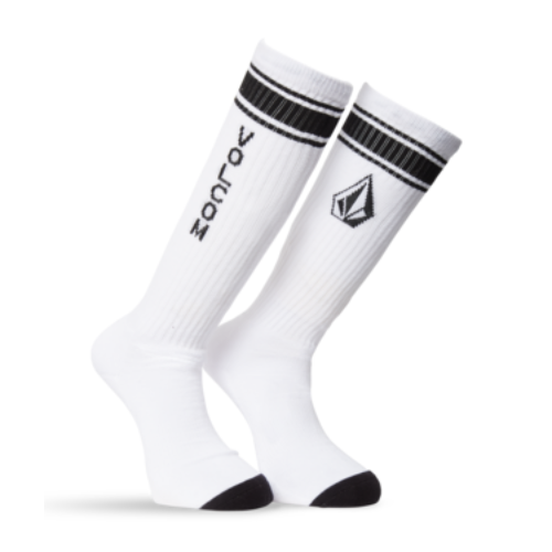 Volcom High Stripe Socks - White