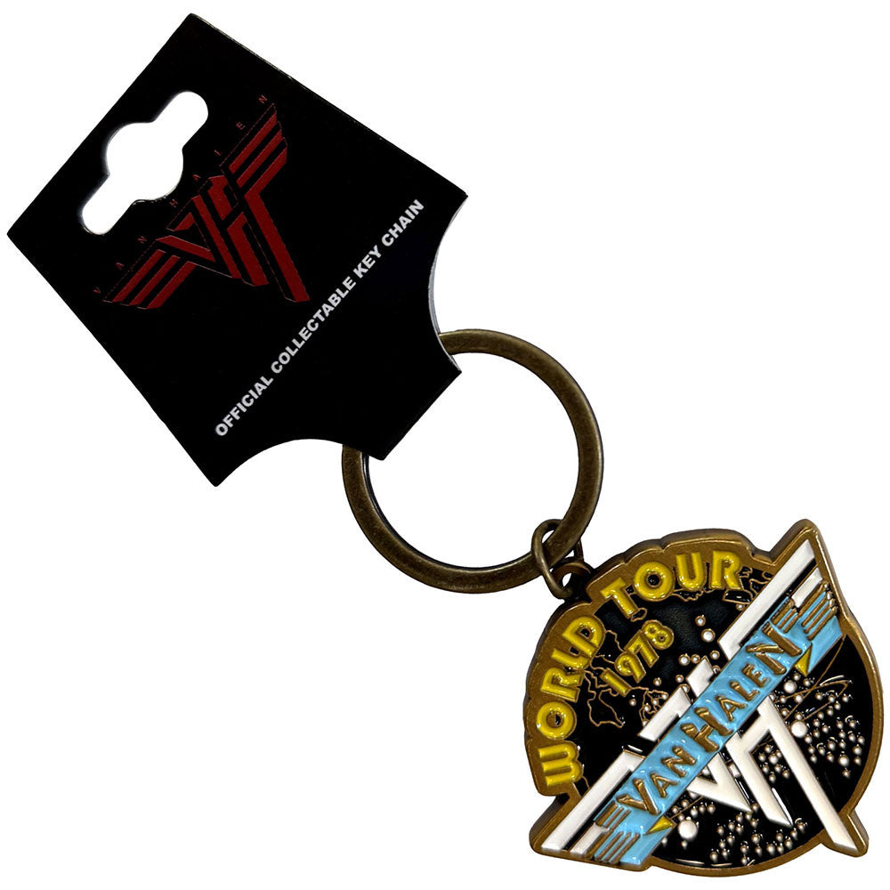 Van Halen World Tour '78 Retro Logo Banner Keychain