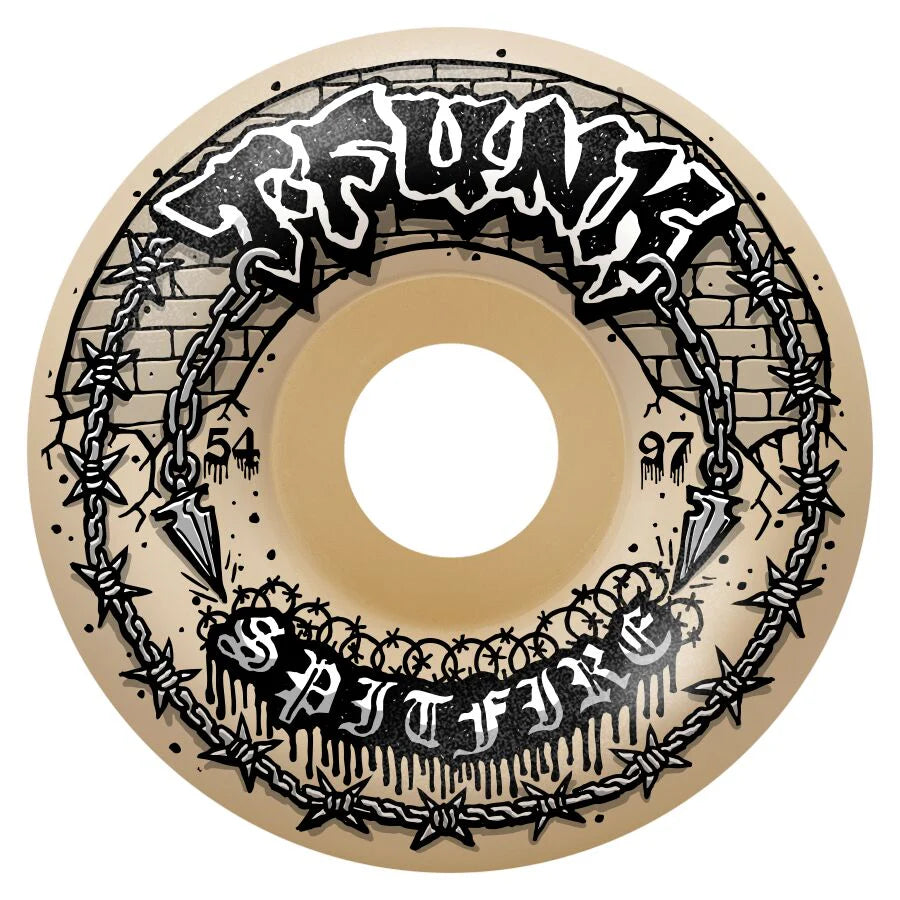 Spitfire T-Funk Raw F4 97a Radial Full Wheels - 54mm